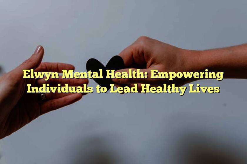 Elwyn Mental Health: Empowering Individuals to Lead Healthy Lives